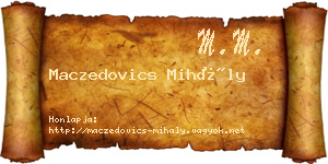 Maczedovics Mihály névjegykártya