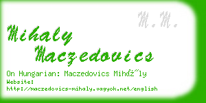 mihaly maczedovics business card